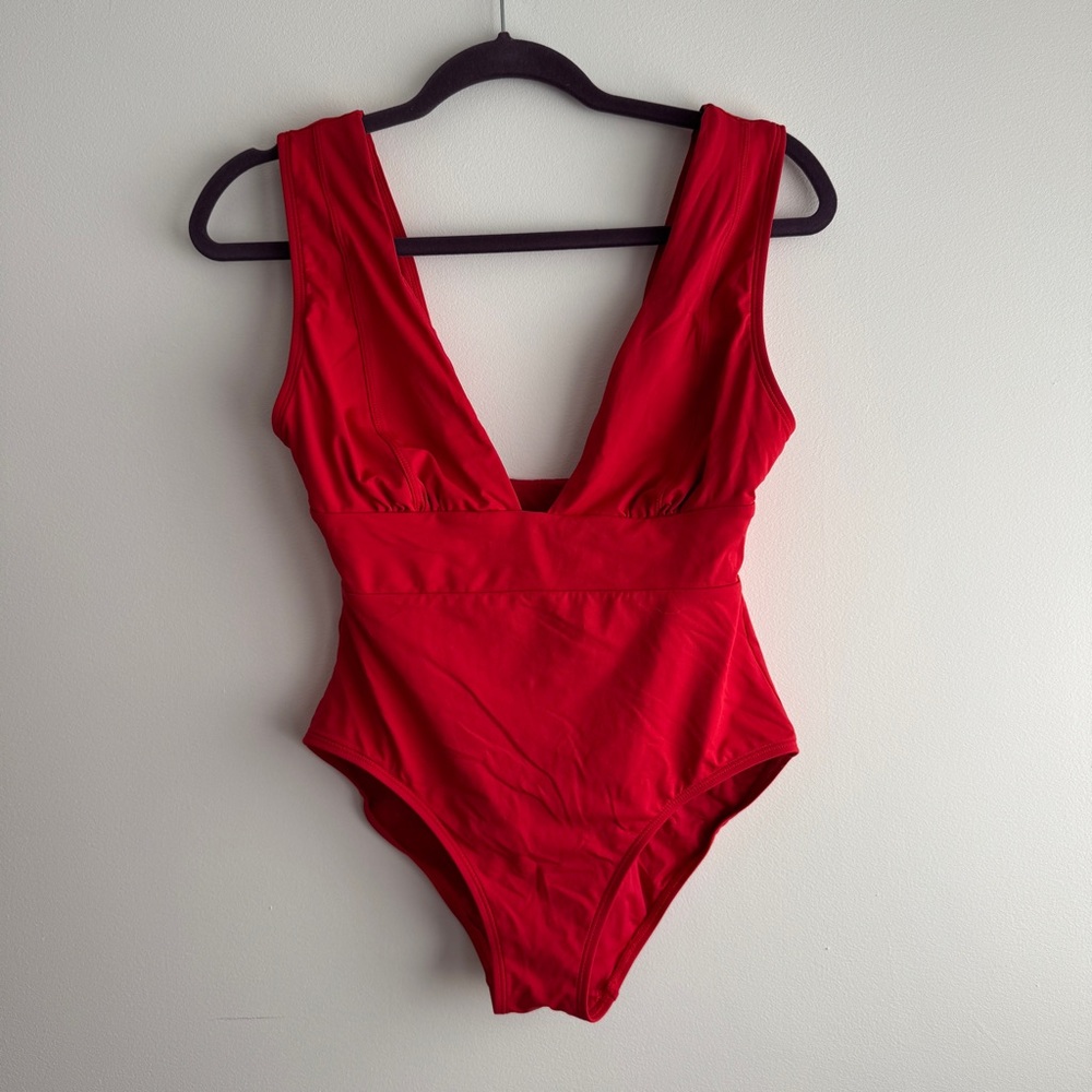 Andie Red Mykonos Swim Suit Size Small - Picture 2 of 5